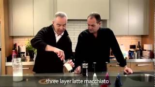 aerolatte  milk frother makes three layer caffè latte macchiato [upl. by Iruahs473]