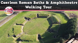 CAERLEON ROMAN BATHS amp AMPHITHEATRE WALES  Walking Tour  Pinned on Places [upl. by Caressa774]