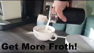 How to Get More Froth from Your Nespresso Coffee Aeroccino  Nespresso tips and help [upl. by Dodson]