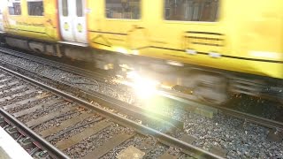 Merseyrail 507 009 making arcs at Birkdale station [upl. by Atnoved]